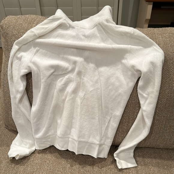 Juicy Couture White Long Sleeve Velour Track Jacket - Picture 4 of 7